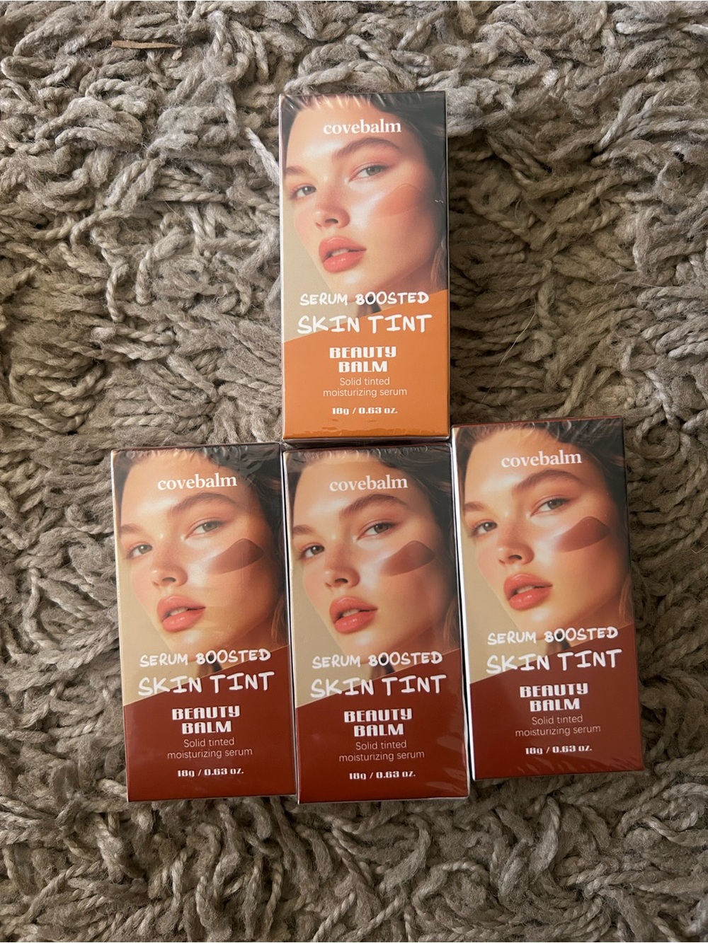 4 pack- Serum Boosted Skin Tint Solid Beauty Balm — Warm Brown